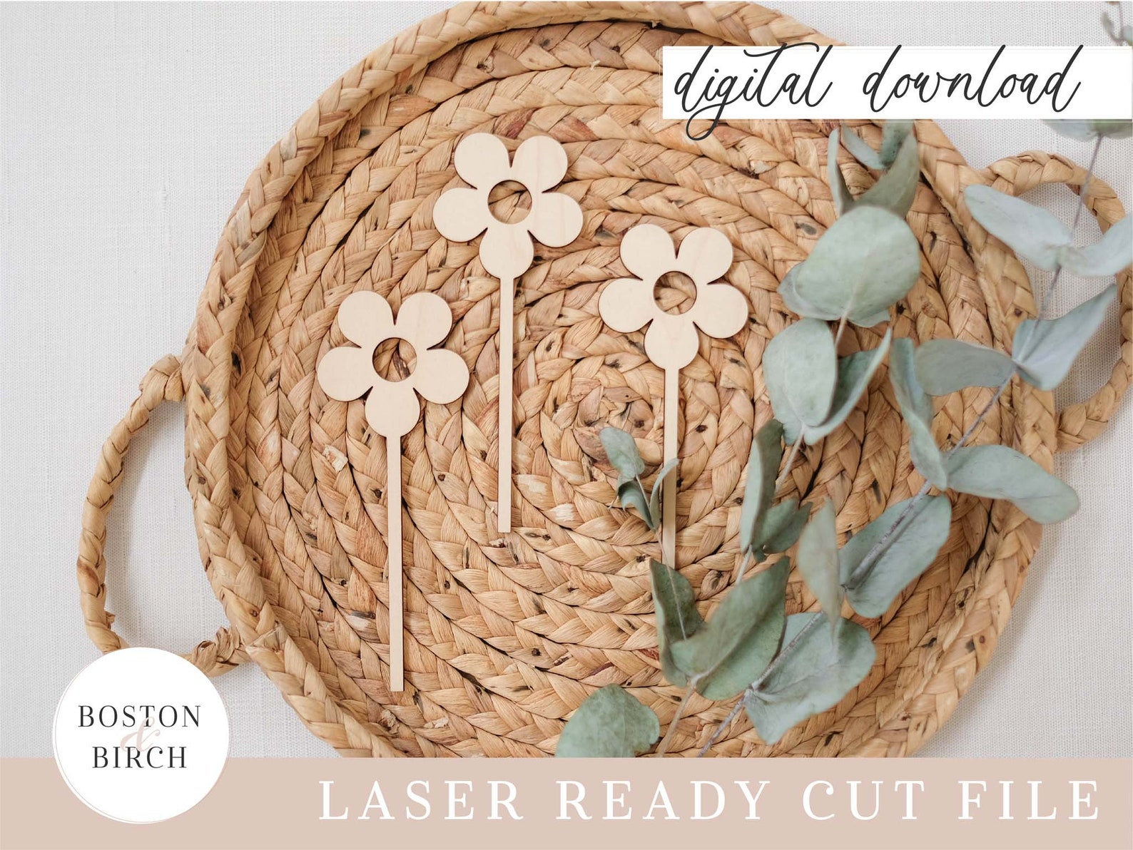 Mini Daisy Cake Topper Boho Birthday Retro Cake Toppers Girl Birthday