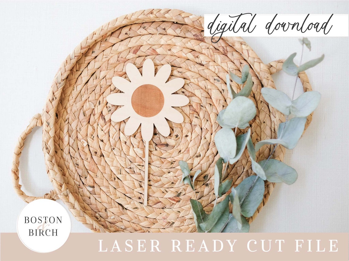 Daisy Cake Topper Boho Birthday Retro Cake Toppers Girl Etsy