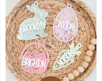 Easter Shaker Acrylic Tag SVG, Laser Cut File (Digital Download)