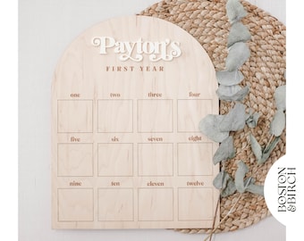 Baby's First Year Photo Board SVG – Milestone Sign (Digital Download)