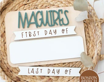 Back to School Sign SVG Bundle - First & Last Day Photo Prop (Digital Download)