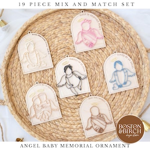 Baby Loss Remembrance Ornament Angel Decoration Grieving Parents Gift Infant Memorial Mix And Match Angel Baby Tribute Ornament Christmas