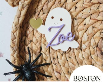 Personalized Ghost Name Tag SVG, Halloween Boo Basket (Digital Download)