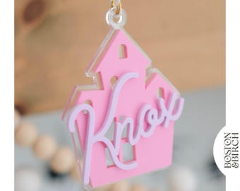 Personalized Haunted House Tag SVG, Halloween Boo Basket (Laser Cut File)