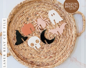 Halloween Drink Tag Party Halloween Cocktails Drink Clip Acryl Cup Marker Geist Kürbis Gruselige Drink Marker Spinne Fledermaus Schädel Hexenhut