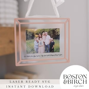 Schwimmender Fotorahmen SVG | Muttertag Foto Geschenk | Laser-Schnitt-Datei | SVG Digitaler Download | DIY Geschenk für Mama | Sentimentales Geschenk |
