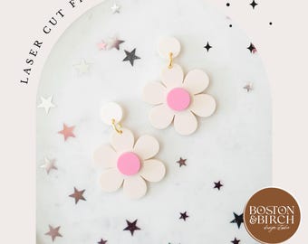Daisy Blumen Ohrring SVG Laser Cut Dateien (Digital Download)
