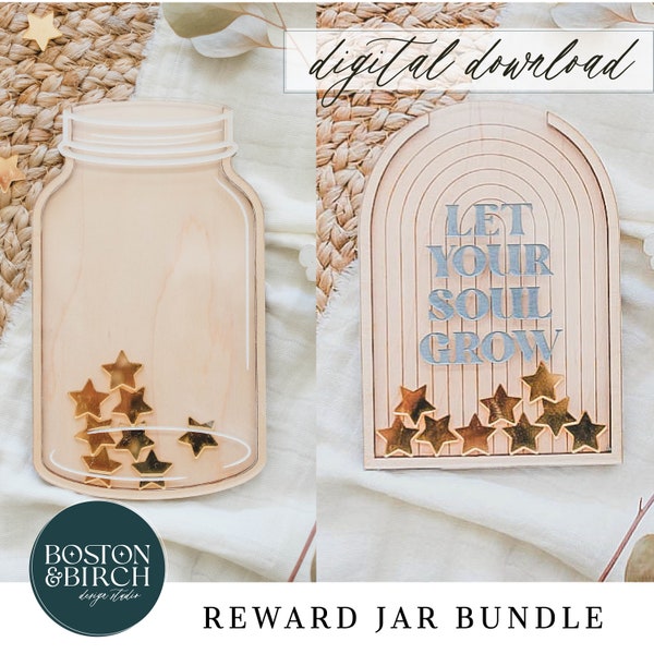 Reward Jar BUNDLE  - Star Jar - Rewards Tracker - Good Behavior Jar - Kindness Jar - Kids Behavior Tracker - Kids Rewards - Instant Download