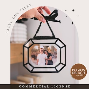 Cornice per foto galleggiante SVG / Regalo fotografico per la festa della mamma / File tagliato al laser / Download digitale SVG / Regalo fai da te per la mamma / Regalo sentimentale /
