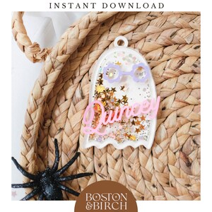 Personalized Ghost Shaker Tag SVG, Halloween Boo Basket File (Digital Download)