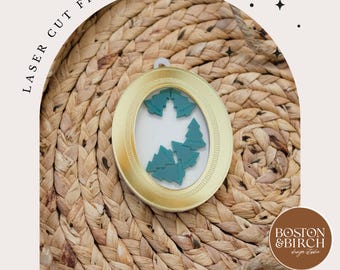 Personalized Shaker Ornament SVG, Laser Cut Christmas Keepsake (Digital File)