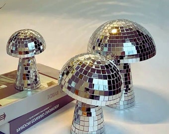 Mushroom Disco Mirror Ball Home Office Decoration
