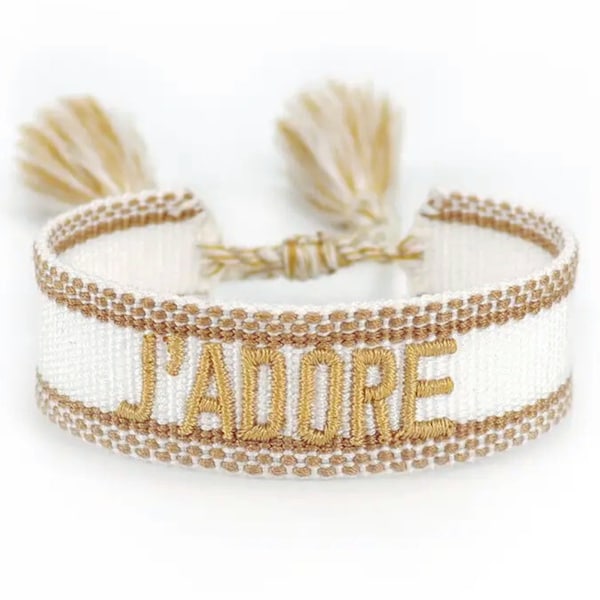 JADORE Bohemian Embroidery Wrist Knitted Bracelet