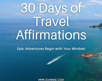 30 Days of Travel Affirmations: Positive Mindset Cards (Digital Download)