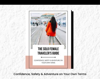 Solo Female Travel Guide eBook: Canva Template with PLR/MRR