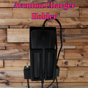 Aventon E-Bike Charger Wall Mount Holder | 3D Printed | Ventilated | Cord Organizer | Made in USA
