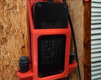 Custom E-Bike Charger Holder - 3D Printed Wall Mount Organizer