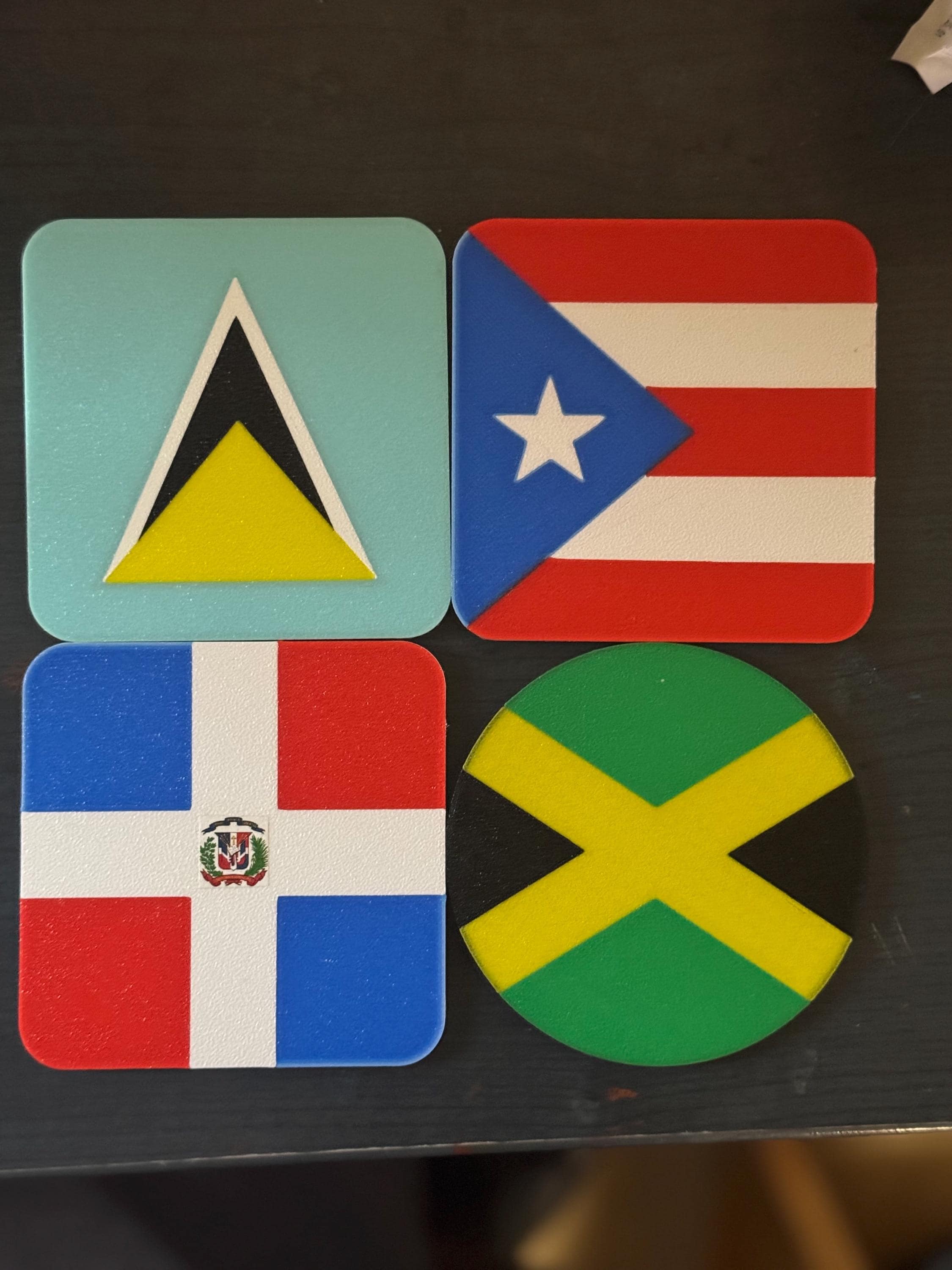 3D Printed Country Flag Coasters - Set of 4 - Etsy