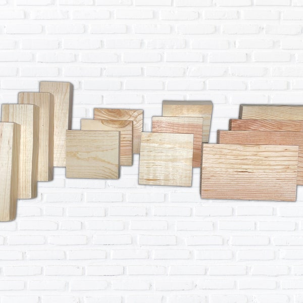 Wood Blanks Multiple Size - Wood Blocks - Precut wood - Plain Wood Blocks