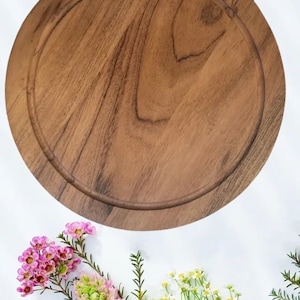 Round Cutting Board w/ Handle, Housewarming Gift, Engraved Chopping Board, Unique Wedding Gift, Anniversary Gift, Engagement Gift