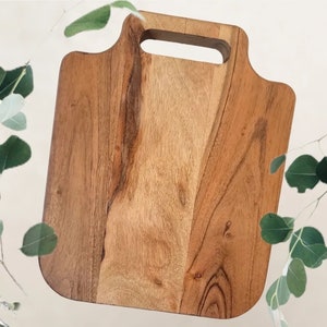 Square Sandwich Board w/ Handle, Housewarming Gift, Engraved Chopping Board, Unique Wedding Gift, Anniversary Gift, Engagement Gift