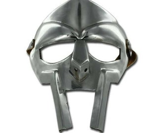 Handmade MF Doom Gladiator Face Mask Helmet Hand-forged for