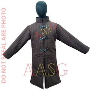 Medieval Viking Gambeson Crossed Quilted Armor Costume Thick Padded Protective Aketon Cotton Fabric For Reenactment Of Historical Sca Larp