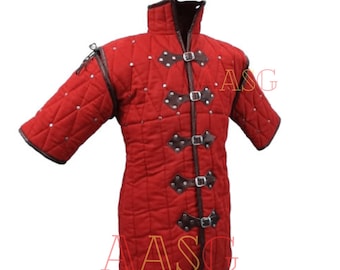 Gepolsterter Gambeson aus Baumwolle: Mittelalterliche Aketon Rüstung - LARP, SCA, Cosplay