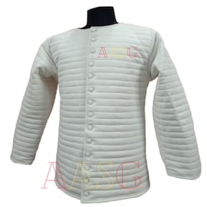 Medieval Thick Padded Cotton Medium Short Gambeson Aketon – Full  Sleeve Protective Armor Jacket for LARP, SCA, and Historical Reenactment