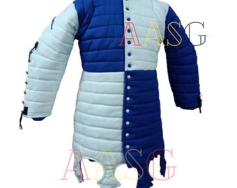 Padded Cotton Viking Gambeson: Medieval Aketon Armor for LARP/SCA