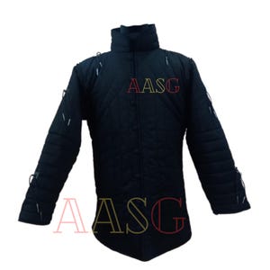 Medieval Thick Padded Cotton Gambeson–Full Sleeve Breathable Adjustable fit,Authentic Renaissance Jacket Armor and Historical Reenactment