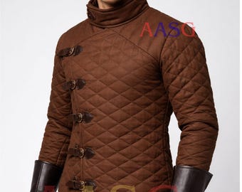 Medieval Padded Gambeson: Viking Aketon Jacket, SCA LARP Costume