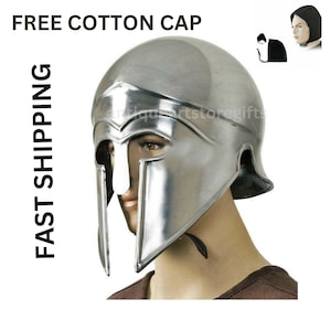 Medieval Corinthian/ greek helmet/ armor athenian/ ancient with Cotton Cap/ halloween/ costume Gift