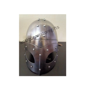 handicraft Deluxe Wikinger Stahl nordischer Brillenhelm Mittelalter-Panzerhelm mit Liner