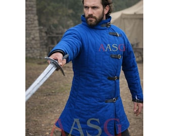 Mittelalterlicher Gambeson: Kurze gefütterte LARP-Rüstung Aketon