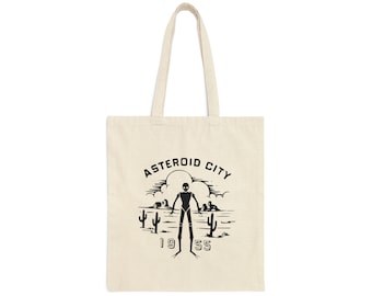 Asteroid City Spaceman Cotton Canvas Tote Bag