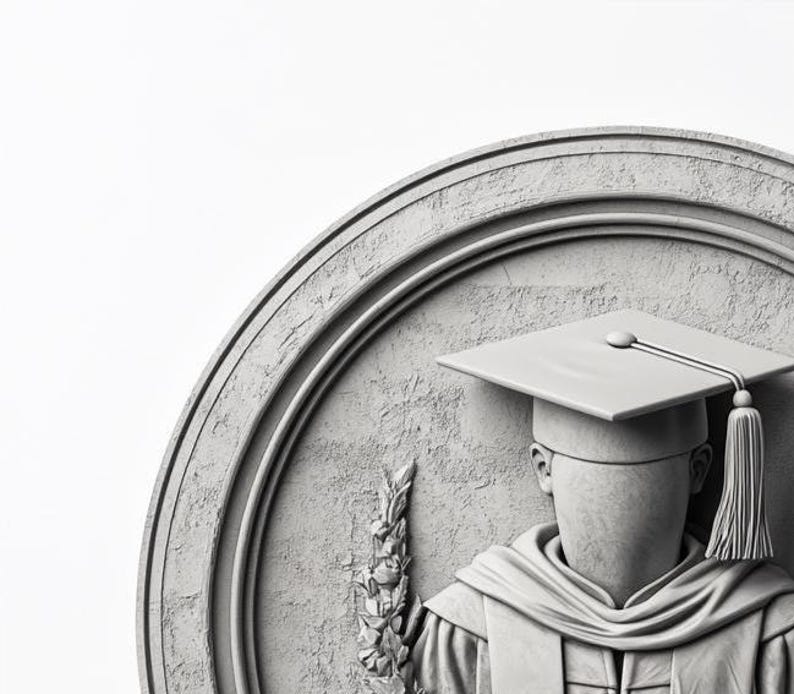 3D Graduation Coin Engraving File: Fiber Laser, CNC (PNG, Lightburn) - Etsy