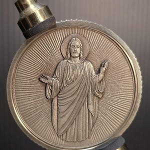Engraved Brass Christ Challenge Coin: Christian Gift, Military Token (50mm)