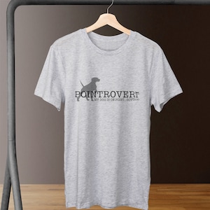 Pointrovert wijzende hondenshirt