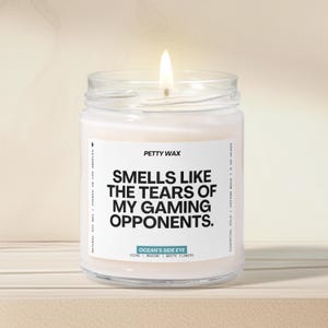 Funny Gaming Candle, Smells Like Tears of my Gaming Opponents, Funny Gaming Gifts for Boyfriend Gamer Gifts Gamer Decor Gaming Couple Gifts