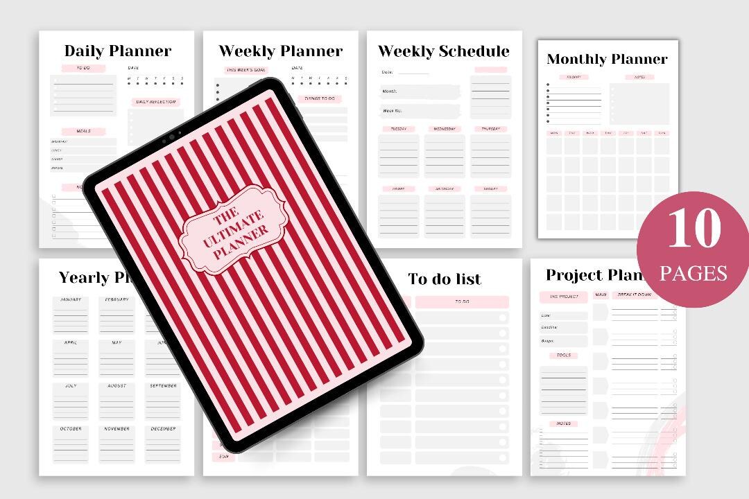 Ultimate Planner: Daily, Weekly, Monthly, Project Plan (10 Pages) - Etsy