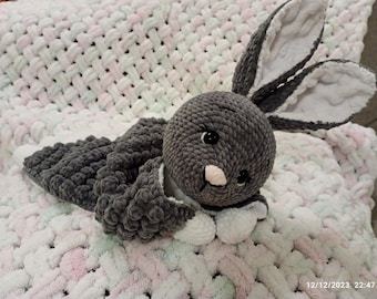 Bunny Lovey Security Blanket, Personalized Baby Comforter, Rabbit Lovey, Newborn Gift, Baby Shower Gift, Soft Plush Lovey, Nursery Gift