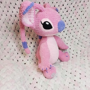 Stitch girl soft toy, Angel soft toy, handmade girl Stitch, Stitch plush,pink Stitch , gift for baby girl or boy, Stitch girl stuffed animal