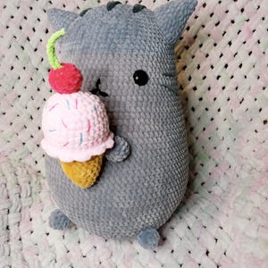 Pusheen cat XXL, Crochet Pusheen toy, Pusheen plush, cute Pusheen gift, gift for baby girl or boy, Pusheen stuffed animal