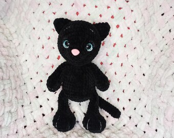 Kitty Cat soft toy, Crochet cat toy, cat plush, cute cat gift, gift for kids, baby gift, cat stuffed animal