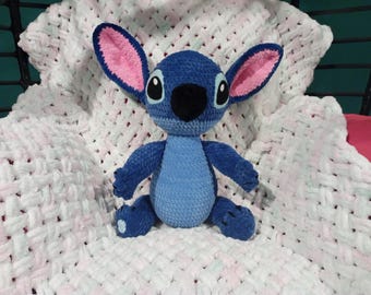 Stitch soft toy, handmade Stitch, Crochet Stitch toy, Stitch plush, cute Stitch gift, gift for kids, baby gift, Stitch stuffed animal