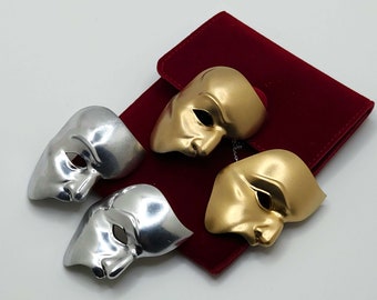 Phantom of the Opera Inspired London/Broadway Mask Necklace/Keyring/Keychain Set of Two, Handmade, Resin Jewelry