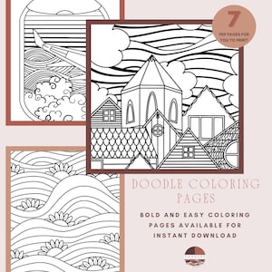 Bold & Easy Zentangle Coloring Pages