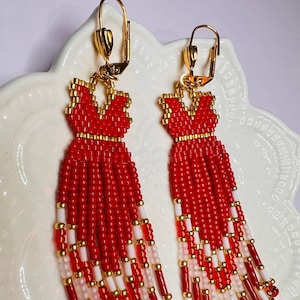 gold earrings with red dress Azra Earrings main image 1