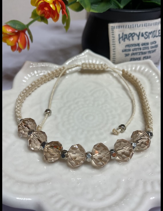 Bracciale Dell'amicizia In Perle Di Vetro Fatto A Mano – Regolabile, Artigianato Boliviano - 4